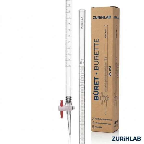 Cam Büret 50ml - Musluklu - Akrilik Class B
