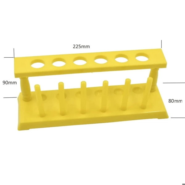 Plastik Deney Tüpü Standı 6 Tüplük - 22 mm - Yüksek Kaliteli