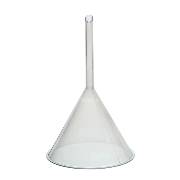 Plastik Laboratuvar Huni 100 mm - Uzun Saplı - 12 Adetlik Toptan Set