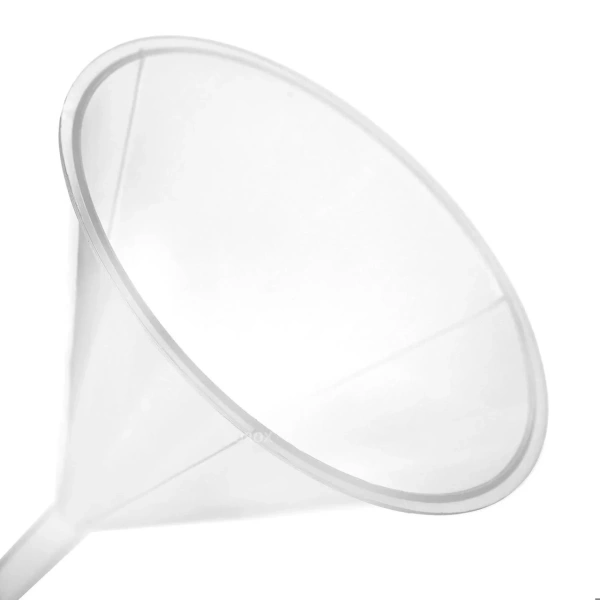 Plastik Laboratuvar Huni 150 mm - Uzun Saplı - 12 Adetlik Toptan Set