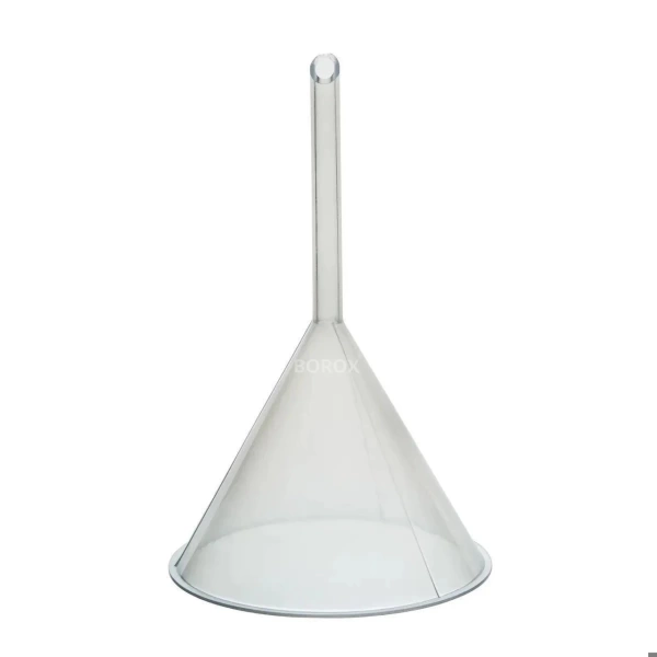 Plastik Laboratuvar Huni 150 mm - Uzun Saplı - 12 Adetlik Toptan Set