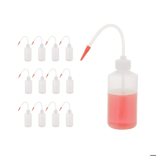 Plastik Piset 250 mL - Şeffaf Yıkama Şişesi - 12 Adetlik Toptan Set - Yüksek Kaliteli