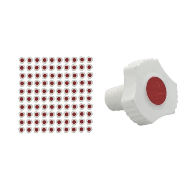Plastik Sızdırmaz Tıpa (Kapak) 12/21 Şilifli - Üçgen Form - 100 Adetlik Toptan Set