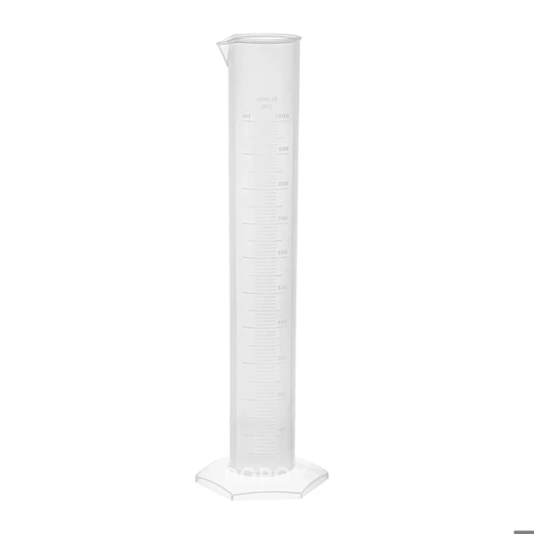 Plastik Uzun Form Mezür 1000 mL - Kabartma Skala - 12 Adetlik Toptan Set - Yüksek Kaliteli