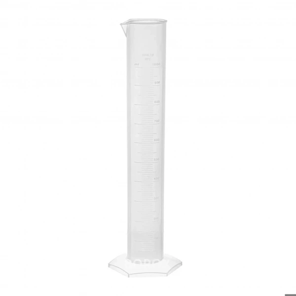 Plastik Uzun Form Mezür 1000 mL - Kabartma Skala - 12 Adetlik Toptan Set - Yüksek Kaliteli