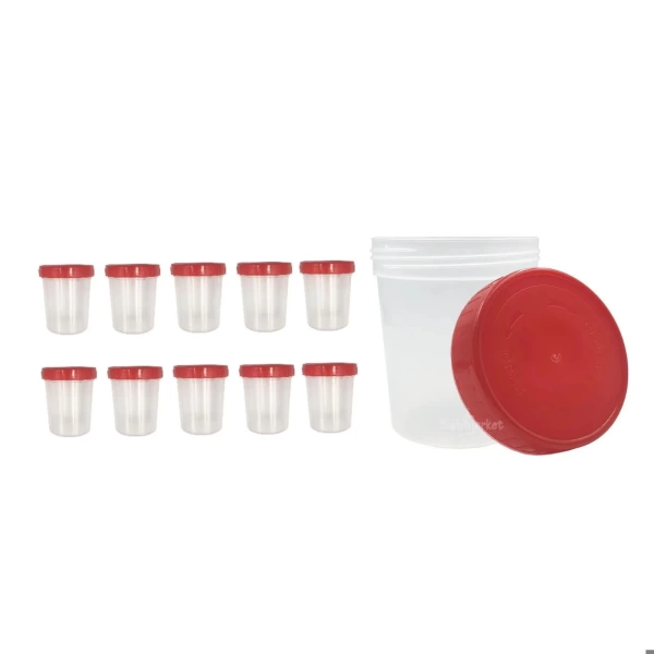 Pnömatik Steril İdrar Numune Kabı 100 mL - 10 Adetlik Set - Yüksek Kaliteli