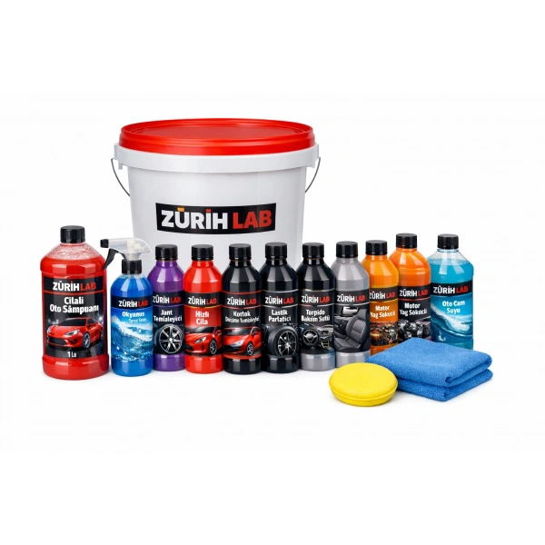 Premium Oto Bakım Seti - 12 Parça Toptan Set – Araç Temizlik ve Detaylı Bakım Kiti