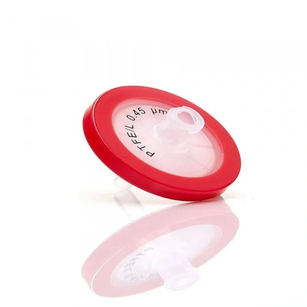 PTFE Hidrofobik Şırınga Filtre 0.45µm - Kırmızı | Non Steril - 100 Adetlik Set - Yüksek Kaliteli