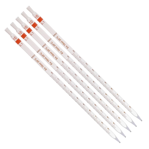 Serolojik Pipet - Cam Dereceli Pipet 10 mL - 5 Adetlik Set