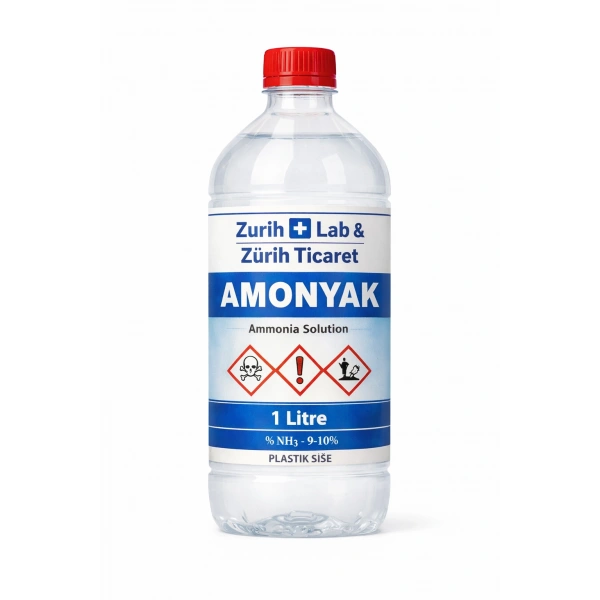 Sıvı Amonyak %25 Saflık – 1 Litre | Yüksek Kaliteli Laboratuvar Kimyasalı – Zurih Lab