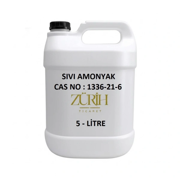 Sıvı Amonyak 5 Litre | Endüstriyel & Laboratuvar Tipi Amonyak – Zurih Lab