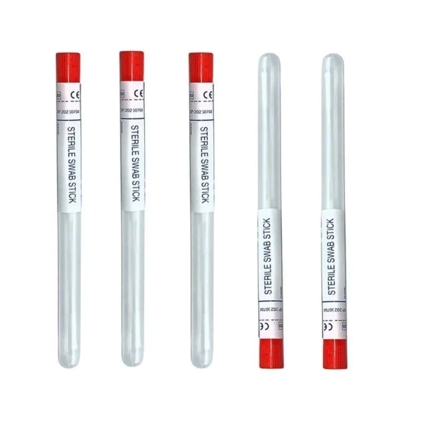 Steril Eküvyon Çubuğu Swap - Stuart Besiyersiz Swab - 100 Adetlik Toptan Set