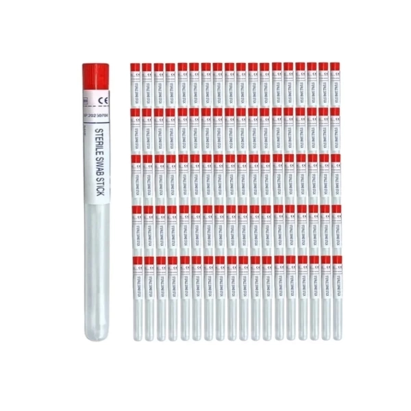 Steril Eküvyon Çubuğu Swap - Stuart Besiyersiz Swab - 100 Adetlik Toptan Set