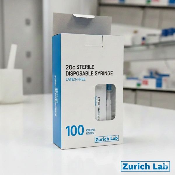 Steril Enjektör Şırınga 20cc (20mL) - 3 Parça - 100 Adetlik Set