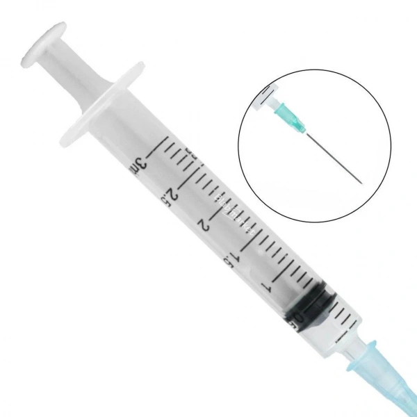 Steril Enjektör Şırınga 3cc (3mL) - 3 Parça - 100 Adetlik Set