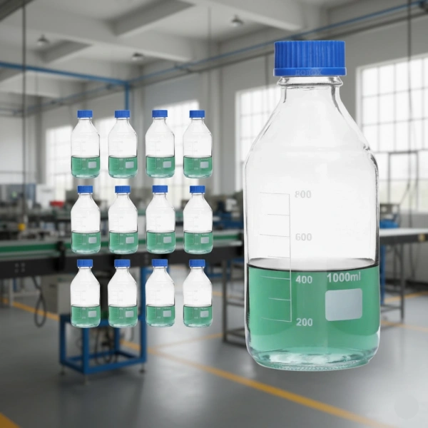Vida Kapaklı Cam Numune ve Otoklav Şişesi 1000 ml – (12’li Toptan Set) | Zurih Lab & Zürih Ticaret