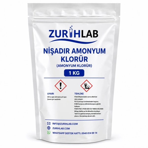 ZURIHLAB Amonyum Klorür (Nişadır) 1 KG