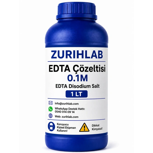 ZURIHLAB EDTA Çözeltisi 0.1M - EDTA Disodium Salt - 1LT