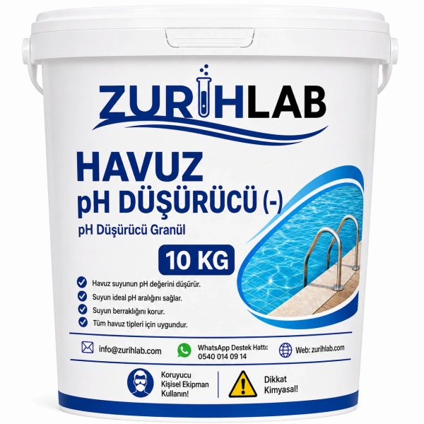 ZURIHLAB Havuz pH Düşürücü (-) 10 KG