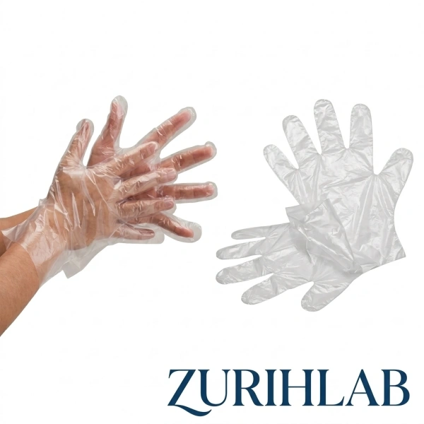 ZURIHLAB HDPE Şeffaf Eldiven 100lü Paket - Tek Kullanımlık Plastik Eldiven