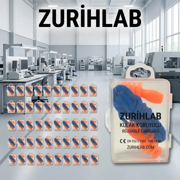 ZURIHLAB Kulak Koruyucu - Kulak Tıkacı - Gürültü Ses Önleyici - 50 Adetlik Toptan Set