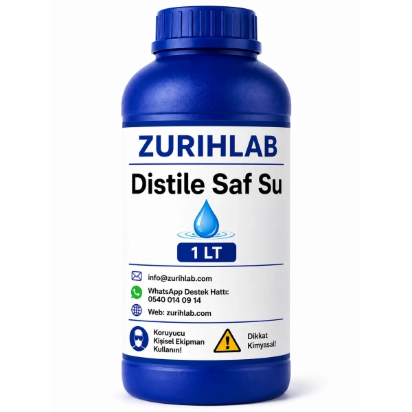 ZURIHLAB Saf Su 1 Litre - Distile Saf Su - Distilled Water