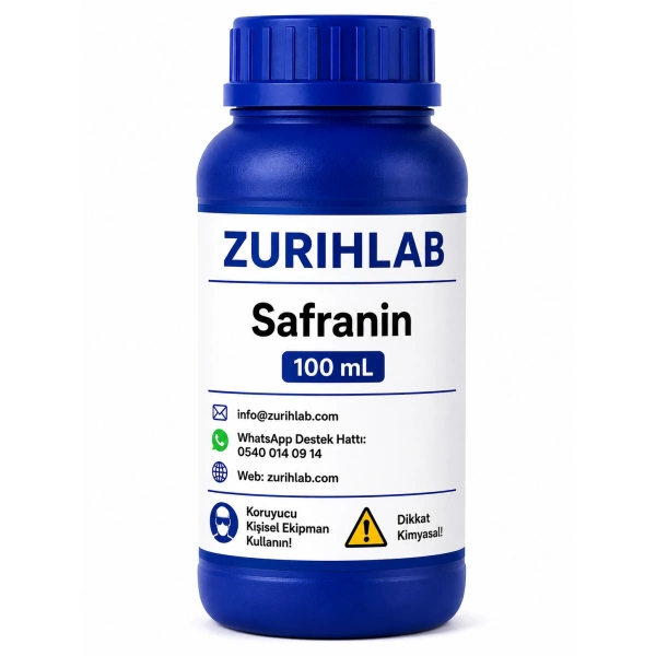 ZURIHLAB Safranin 100 mL - Mikrobiyoloji Solüsyonu