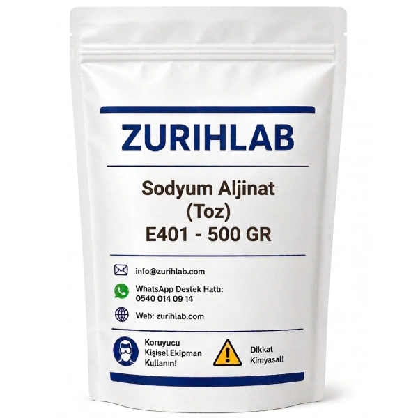 ZURIHLAB Sodyum Aljinat (Toz) E401 - 500 GR