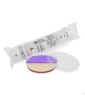 Steril İki Bölmeli Petri Kabı Kutusu 90x15mm - 25 Adetlik Paket