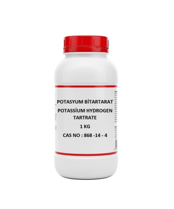 Potasyum Bitartarat 1 Kg - Potassium Hydrogen Tartrate - (CAS No : 868-14-4)