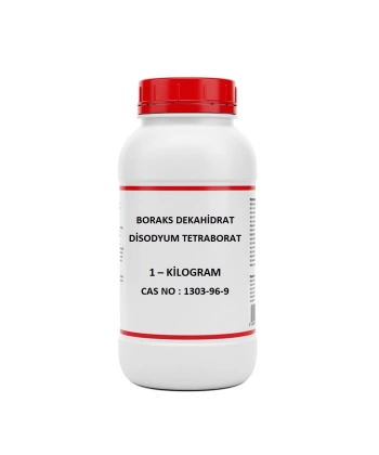 Boraks Dekahidrat - Disodyum Tetraborat 99,9% - Borax - 1 Kg HDPE Şişe - Yüksek Kaliteli