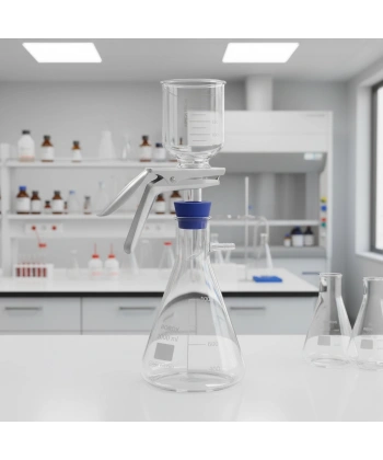 Cam Vakum Filtrasyon Seti 1000 ml — Silikon Tıpalı AKM Süzme Seti | Zurih Lab & Zürih Ticaret