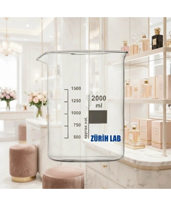 Cam Beher 2000 ml – Kısa Form Isıya Dayanıklı - %100 Borosilikat Beaker | Zurih Lab