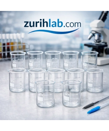 Kısa Form Cam Beher (Beaker) 50 mL - 12 Adetlik Set