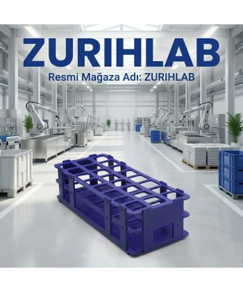 Deney Tüpü Standı – 24 Tüplük (25 mm) | Laboratuvar Tüp Rafı