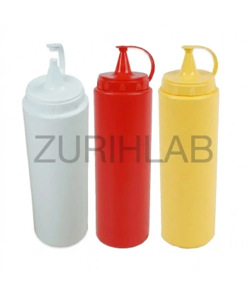 ZURIHLAB Sos Şişesi 720 ml – Mutfak ve Laboratuvar Tipi Sıkılabilir Sos Şişesi