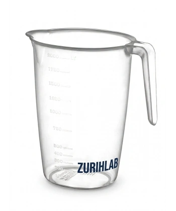 ZURIHLAB Plastik Beher Ölçü Kabı 2 Litre - Maşrapa - Sıvı Aktarma Kabı
