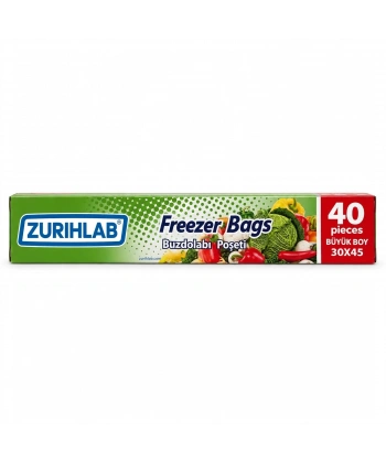 ZURIHLAB Buzdolabı Poşeti Büyük Boy 30x45 cm - 40lı Paket