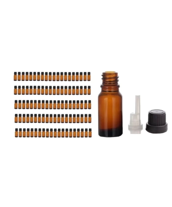 Amber Cam Damlalıklı Şişe 10cc - 100 Adetlik Toptan Set - Yüksek Kaliteli