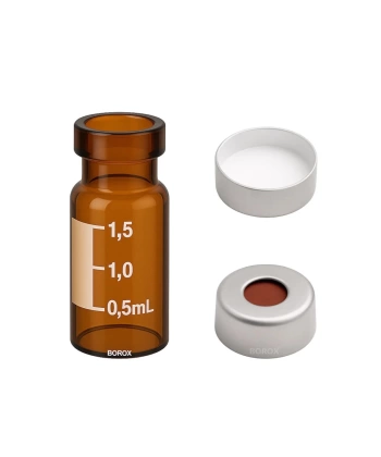 Amber Cam Vial 2 mL - Hacim Ölçekli - (Crimp ND11) - 100 Adetlik Toptan Set