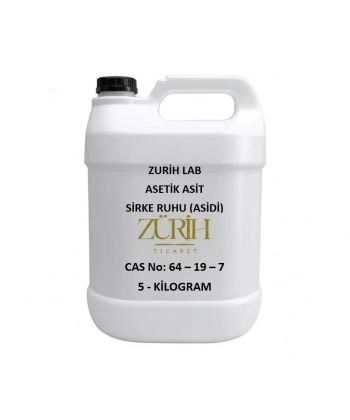 Asetik Asit - Sirke Ruhu (Sirke Asiti) 5 KG | Yüksek Kaliteli, Endüstriyel Kullanım İçin