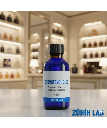 Bromofenol Blue İndikatör Çözeltisi 50 mL – Bromofenol Mavisi Yüksek Kaliteli – Zurih Lab