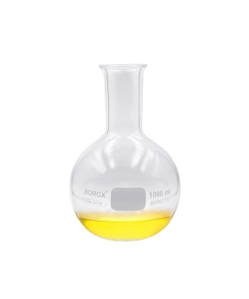 Cam Balon 1000 mL - Dibi Düz - Şilifsiz Deney Balonu