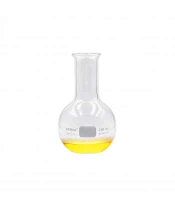 Cam Balon 250 mL - Dibi Düz - Şilifsiz Deney / Laboratuvar Balonu