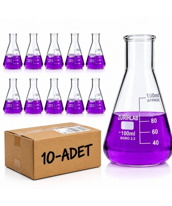 Cam Erlen (Erlenmeyer Flask) 100 mL - 10 Adetlik Toptan Set