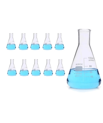 Cam Erlen (Erlenmeyer Flask) 100 mL - 10 Adetlik Toptan Set