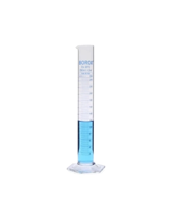 Cam Mezür 250 mL - Dereceli Silindir Mavi Skala