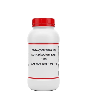 EDTA Çözeltisi 0.1M - EDTA Disodium Salt - 1 Litre - (CAS No : 6381 - 92 - 6)