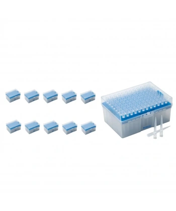 Steril Filtreli Pipet Ucu 100 µl - Uzun Şeffaf - Otoklavlanabilir - 10 Kutu Toptan Set