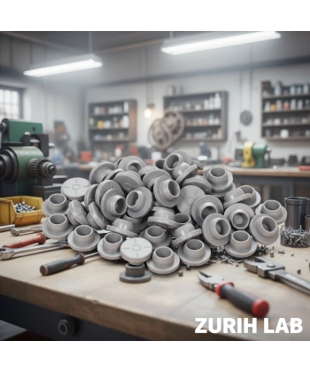 Flakon Kauçuk Tıpa 20mm - Butil Tapa 100 Adetlik Set - Sızdırmaz Laboratuvar Flakon Tıpası - Zurih Lab